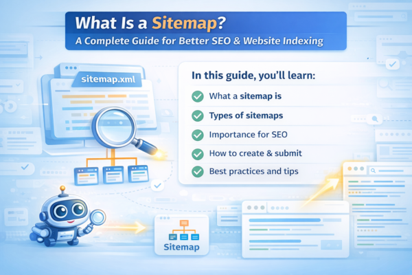 What is a sitemap? Visual guide showing sitemap.xml structure, search engine crawling, and website indexing for better SEO