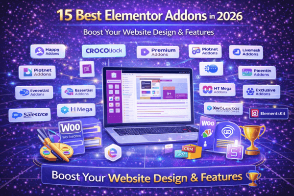 Best Elementor addons comparison showing Crocoblock, Happy Addons, ElementsKit, and Element Pack